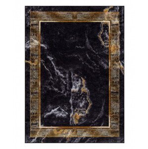 Kusový koberec Miro 51278.809 Marble black / gold - 80x150 cm Dywany Łuszczów