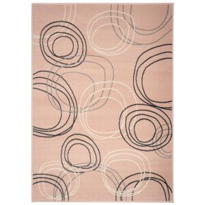 Kusový koberec Kruhy powder pink - 120x170 cm Alfa Carpets