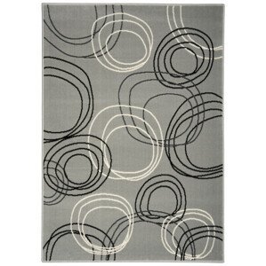 Kusový koberec Kruhy grey - 80x150 cm Alfa Carpets