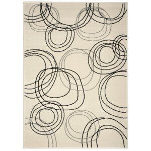Kusový koberec Kruhy cream - 80x150 cm Alfa Carpets