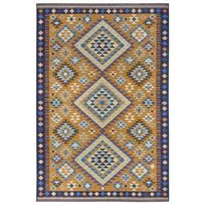 Kusový koberec Cappuccino 105874 Peso Yellow Purple - 80x165 cm Hanse Home Collection koberce