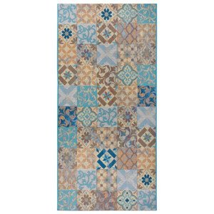 Běhoun Cappuccino 105880 Mosaik Blue Multicolored - 75x150 cm Hanse Home Collection koberce