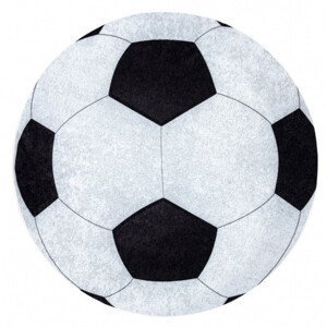 AKCE: 100x100 (průměr) kruh cm Dětský kusový koberec Junior 51553.802 Football - 100x100 (průměr) kruh cm Dywany Łuszczów