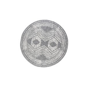 Kusový koberec Gemini 106028 Silver kruh z kolekce Elle – na ven i na doma - 100x100 (průměr) kruh cm ELLE Decoration koberce