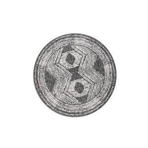 Kusový koberec Gemini 106029 Black kruh z kolekce Elle – na ven i na doma - 100x100 (průměr) kruh cm ELLE Decoration koberce