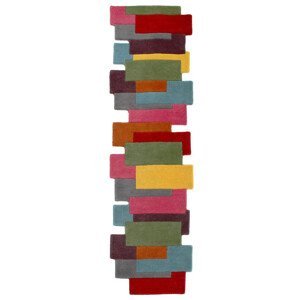 Běhoun Abstract Collage Multi - 60x230 cm Flair Rugs koberce