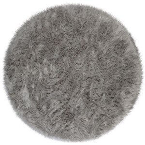 AKCE: 120x120 (průměr) kruh cm Kusový koberec Faux Fur Sheepskin Grey kruh - 120x120 (průměr) kruh cm Flair Rugs koberce