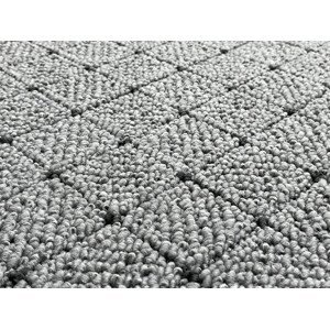 AKCE: 100x100 cm Kusový koberec Udinese šedý čtverec - 100x100 cm Vopi koberce