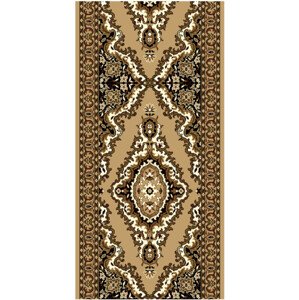 AKCE: 100x80 cm s obšitím Běhoun na míru TEHERAN T-102 beige - šíře 80 cm Alfa Carpets