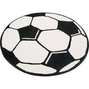Dětský kusový koberec Prime Pile Fussball 100015 - 100x100 (průměr) kruh cm Hanse Home Collection koberce