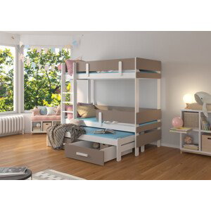 Three-poster bunk bed ETAPO 200x90