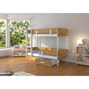 Double bunk bed with mattresses ETIONA 200x90