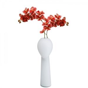 KARE Design Bílá skleněná váza Cabeza 50cm