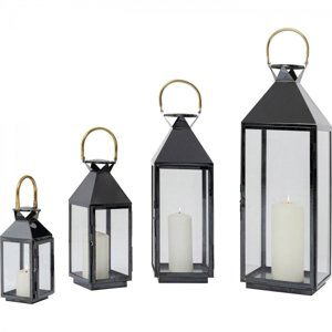 KARE Design Lucerna Giardino Black Gold (set 4 ks)