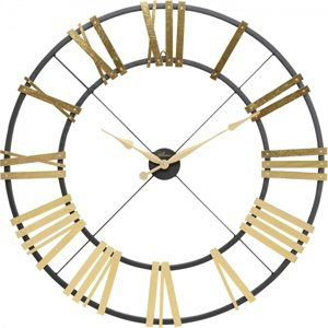 KARE Design Nástěnné hodiny Nevio - mosazné, Ø95cm
