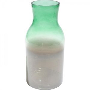 KARE Design Skleněná váza Glow - zelená, 30cm