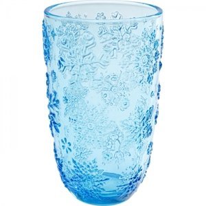 KARE Design Sklenice Ice Flowers - modrá