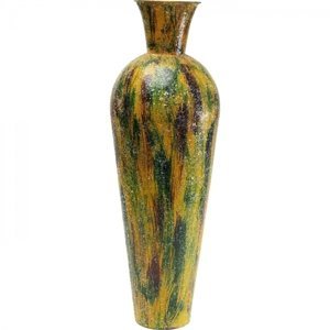 KARE Design Skleněná váza Zumba žlutá 77cm