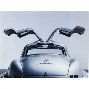 KARE Design Skleněný obraz Veterán Mercedes Benz SL 300 120x160cm