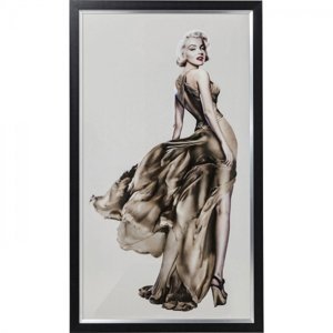 KARE Design Zarámovaný obraz Marilyn Monroe v šatech 172x100cm