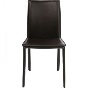 KARE Design Tmavě hnědá čalouněná jídelní židle Milano