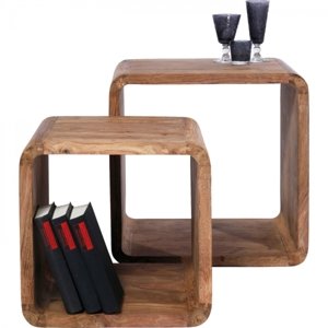 KARE Design Set dvou odkládacích stolků Authentico Square