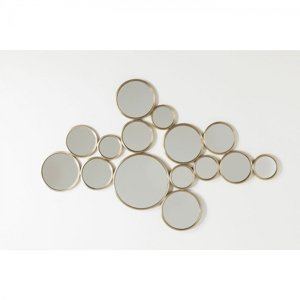 KARE Design Zrcadlo Bubbles 93×138 cm - mosaz