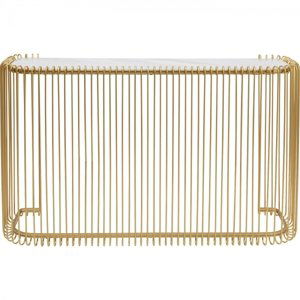 KARE Design Toaletní stolek Wire Glass - zlatý, 142x89cm