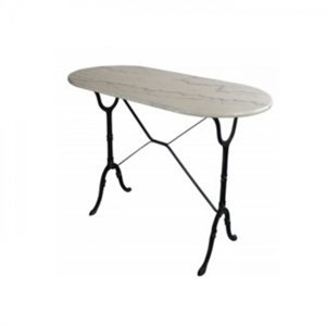 KARE Design Barový stůl Kaffeehaus - oválný, bílý, 120x60cm