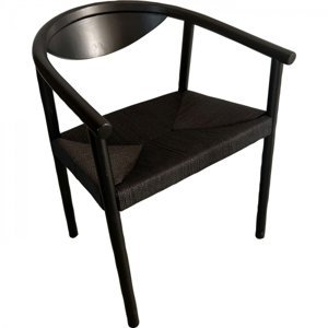 KARE Design Černá židle s područkami Edda