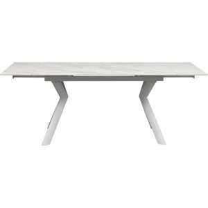 KARE Design Rozkládací stůl Xenia - bílý, 140(+30+30)x80cm