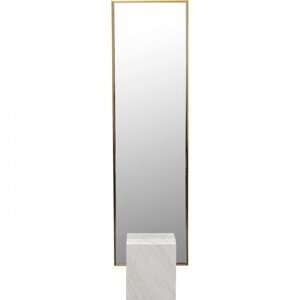 KARE Design Stojací zrcadlo Hulda - mosazné, 46x180cm