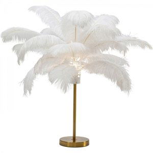 KARE Design Stolní lampa Feather Palm - bílá, 60cm