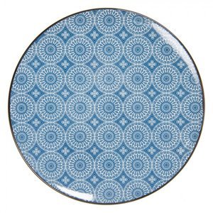 Jídelní talíř s modrým květinovým ornamentem BlueSnow – 26x2 cm