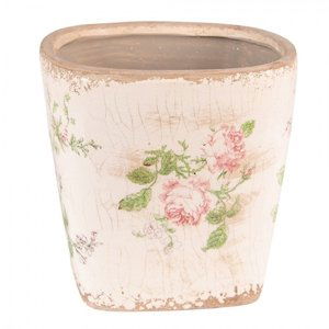 Keramický obal na květináč s růžemi Roses V M – 14x14x14 cm