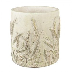 Cementový obal na květináč s jitrocelem Plantain L – 21x21 cm