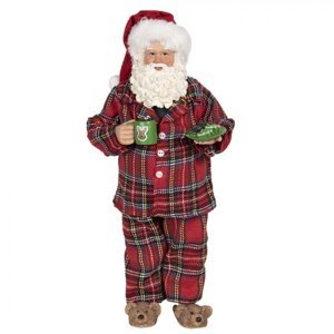 Vánoční dekorace Santa v pyžamu – 14x10x28 cm
