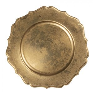 Zlatý melaninový talíř / podnos s patinou I – 33x1 cm