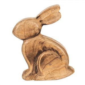 Dřevěná dekorace sedící králík Rabbi wood L – 17x4x20 cm