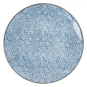Jídelní talíř modré kvítky BlueFlow – 26x2 cm
