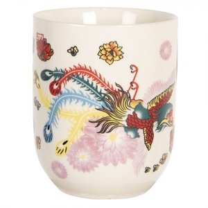 Porcelánový kalíšek na čaj s motýlky – 100 ml