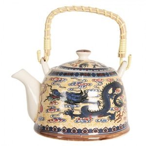 Porcelánová konvice na čaj s drakem – 800 ml
