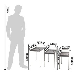 Hnědý dřevěný dekorativní odkládací stolík/etažér – 30x18 cm