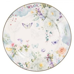 Porcelánový dezertní talíř Butterfly – 19x2 cm