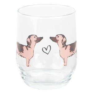 Skleněnička na vodu s jezevčíky Dachshund Love – 260 ml