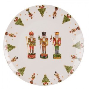 Porcelánový jídelní talíř s Louskáčky Happy Little Christmas – 26x2 cm