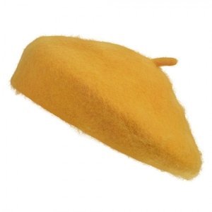 Okrově žlutý dětský baret – 23x3 cm