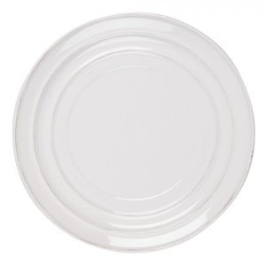 Dezertní bílý vroubkovaný talíř Romantic Passionné – 22x2 cm
