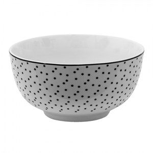 Porcelánová miska s černými puntíky Black Dot – 500 ml