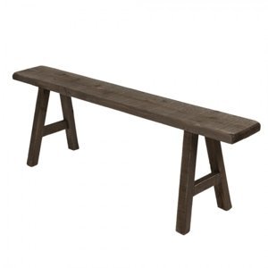 Hnědá dřevěná lavice Gregor – 108x27x36 cm